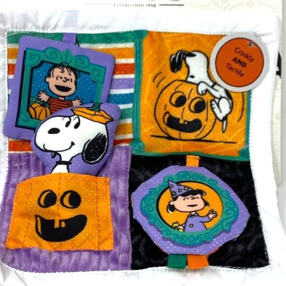 Peanuts Halloween Deluxe Crinkle Square with Teether On The Go Great Pumpkin - Picture 4 of 10